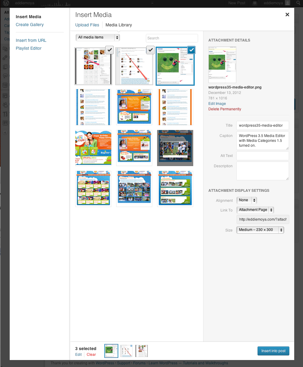 Before Media Categories 1.5 is turned on.